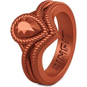 Women's Silicone Rings Engagement or Promise Ring for Her Patented Design Copper